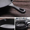 Premium Custom Logo Pre-Seasoned 6/8/10"Inch Round Non Stick Cast Iron Fry Pan Skillet Pan Cookware for Cooking