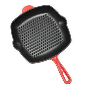 Cast Iron Enamel Pre-Seasoned 27cm Steak Pan Cast Iron Frying Pan