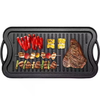 Customized Rectangular Pre-seasoned Cast Iron Double Sided Grill Griddle Pan for Outdoor Camping