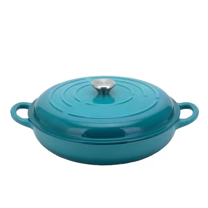 New Design Various Colors Knob Enamel Coating Multifunctional Pot Non Stick Casserole Dish
