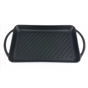 Wholesale Outdoor Rectangular Vegetable Oil Pre-Seasoned Griddle Barbecue Grill Pan