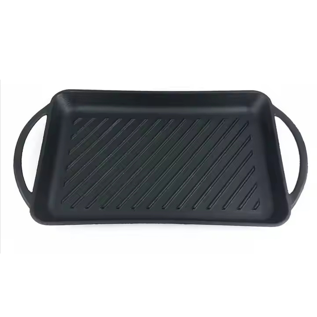 Wholesale Outdoor Rectangular Vegetable Oil Pre-Seasoned Griddle Barbecue Grill Pan