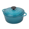 Low MOQ Round Gradient Enamel Coated Cast Iron Dutch Oven Casserole Pot With Two Handles