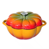 Factory High Quality Cast Iron Enamel Pumpkin Shape Stew Pot Casserole With Lid and Knob