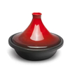 Custom Red Color Cast Iron Enamel Mini Moroccan Tagine Pot With Cone Ceramic Lid