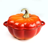 Factory High Quality Cast Iron Enamel Pumpkin Shape Stew Pot Casserole With Lid and Knob