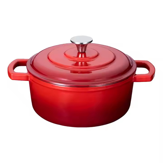 Custom Logo Thickened Non Stick Cast Iron Cooking Casserole Pot Set With Colorful Enamel Coating