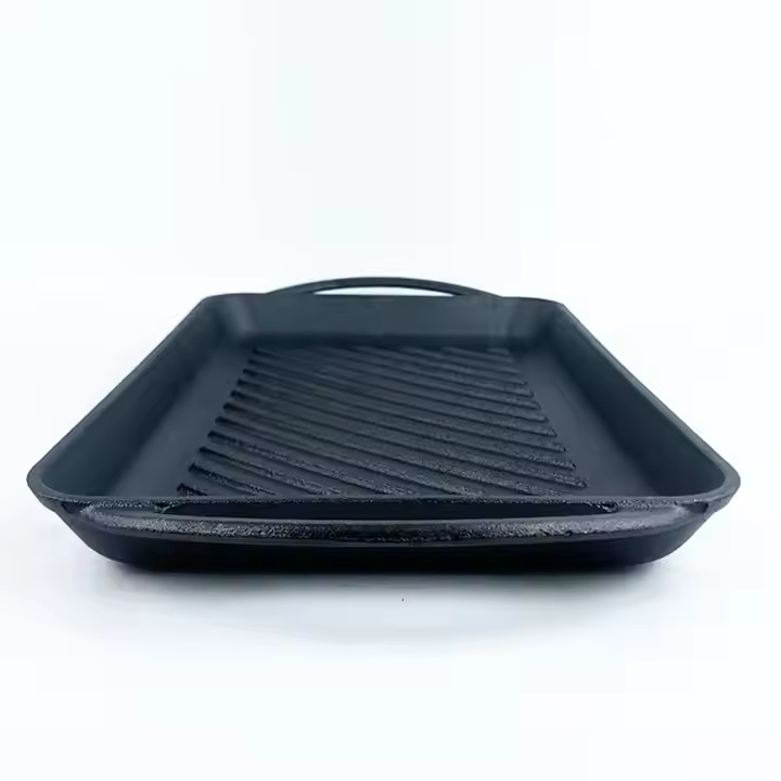 Wholesale Outdoor Rectangular Vegetable Oil Pre-Seasoned Griddle Barbecue Grill Pan